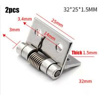 2Pcs Spring Hinges Self Closing Stainless Steel Door Hinge Hardware For Cupboard Windows Cabinets Jewelry Boxes Hinge Home Suppl