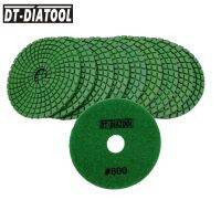 DT-DIATOOL 10pcs 800 Diamond polishing Disc Grinding Pads for Granite or Marble Dia 100mm flexible Wet 4 inches Grinding pad