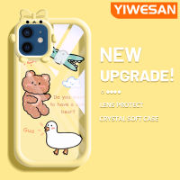 YIWESAN เคสสำหรับ iPhone 12 iPhone 12 Pro Max,เคสตัวการ์ตูนน่ารักสปูฟลายสิงโตแมวอัพเกรดใหม่เคสโปร่งใสลายกล้องถ่ายรูปนิ่มเคสมือถือกันกระแทกแบบใสสร้างสรรค์ฝาครอบป้องกัน