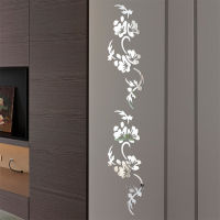 Wall Stickers Background Innovative Art Living Room Bedroom Acrylic Flower Shape Crystal Mirror Home Decoration Protective Film Wall Stickers  Decals