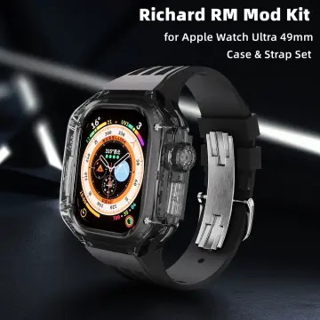 Carbon Fiber RM Mod Kit Case For Apple Watch Band 49mm Series 9 8 Ultra2  Ultra