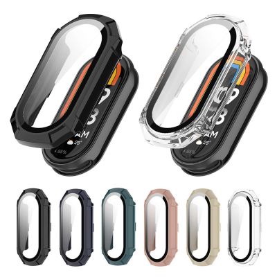 PC Tempered Glass Protective Case for Xiaomi Mi Band 8 Full Screen Protector Shell Bumper