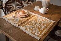 Boho Jacquard พู่พรมสำหรับอาหารค่ำตาราง30X50ซม