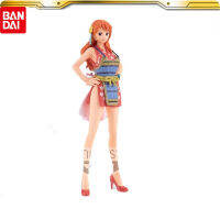 Bandai อะนิเมะ ONE P Iece หมวกฟางเรือใหญ่กลุ่มแอ็คชั่นนามิพีวีซีต้นฉบับคลาสสิกรูปแบบการเก็บเครื่องประดับของขวัญ