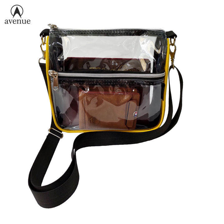 Avenue Transparent PVC Clear Sling Bag 303 Shoulder Bag Thick Plastic