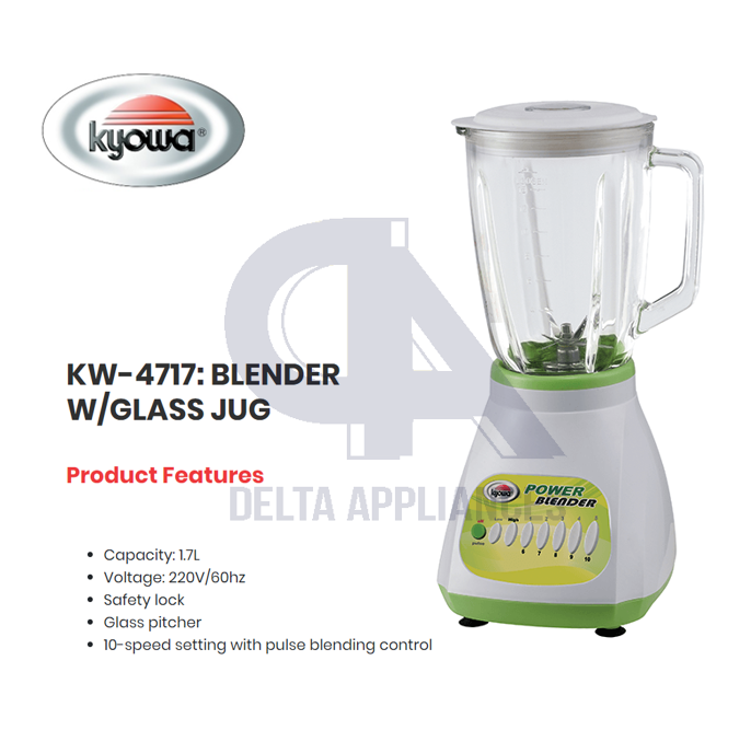 Glass Jug Blender 1.5L (KW-4717) – Kyowa