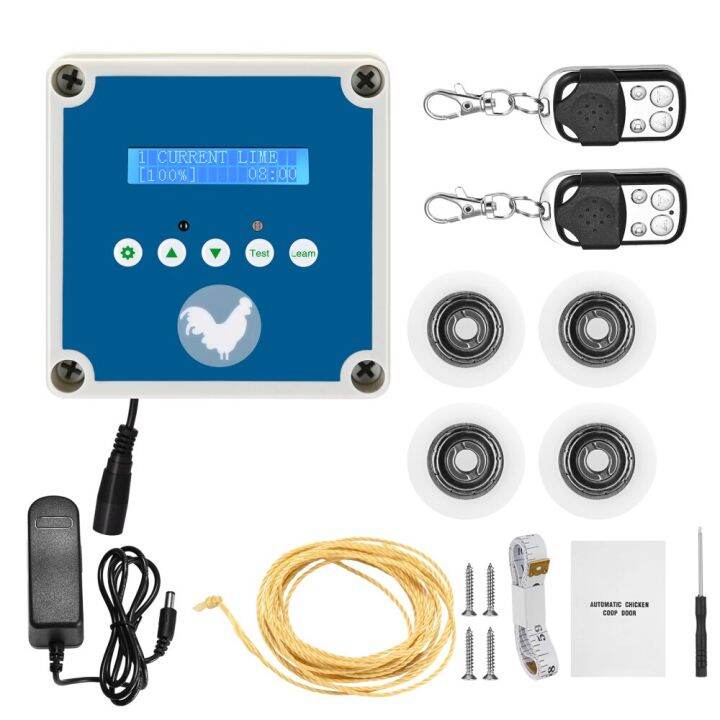 Automatic Chicken Coop Door Openers Controller LCD Screen Timer Light