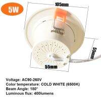 【♘COD Free Cas♘】 SDFW3242 แสงเซ็นเซอร์เรดาร์ปิดภาคเรียนทรงกลม5W 7W สำหรับทางเดินในร่มหลอดไฟ Led ไฟดาวน์ไลท์ Led เซ็นเซอร์ตรวจจับเรดาร์