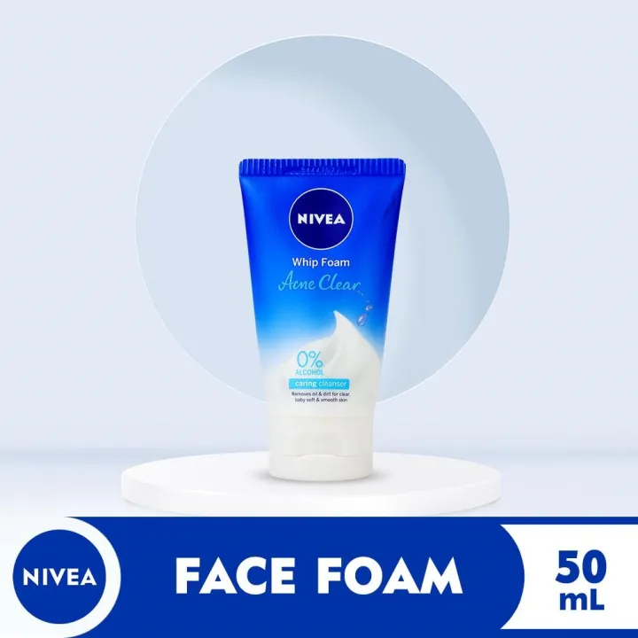 NIVEA Face Cleanser Acne Clear Whip Foam for Soft Skin 50g Lazada PH