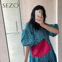 SEZO เวอร์ชั่นเกาหลีของผู้หญิงโซ่สีทึบซิปกระเป๋าแนวทแยงสำหรับผู้หญิง