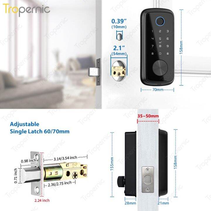 tuya-ล็อค-deadbolt-zigbee-ล็อคประตูล็อคลายนิ้วมือรหัสผ่านรายการอัจฉริยะแอปที่บ้านปลดล็อคดิจิตอลอัจฉริยะ