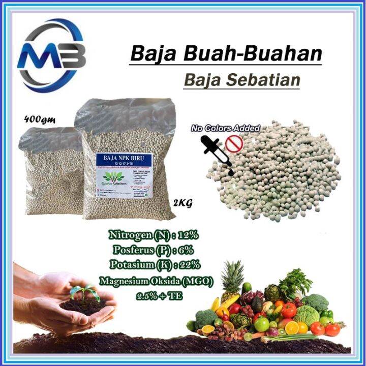 Baja Buah NPK 12-6-22+TE Baja Sebatian | Lazada