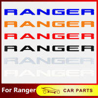 Ranger Grille TOP LOGO Letter Fit สำหรับ Ford Ranger 2015-2022 3D สัญลักษณ์กาวโครเมียมจัดแต่งทรงผมขนาดเดิมสติกเกอร์ ABS