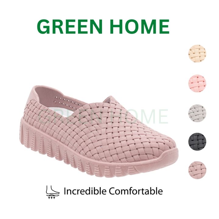 green-home-รองเท้าโลฟเฟอร์-ยางนิ่ม-ส้นแบน-ใส่สบาย-เหมาะกับใส่ทํางาน-แฟชั่นสําหรับผู้หญิง