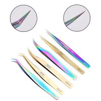 ◑ 100 Original Genuine Vetus Tweezers MCS Series Premium Eyelash Extensions Beauty Makeup Tweezers Ultra Fine Tip Tweezers