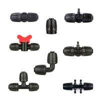 1/3pcs Drip Irrigation Tees Switch Valves Elbows tubing Reducers End Cap for 1/2 Inch Tubing Connector Garden Hose Adapter