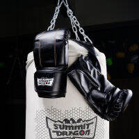 Pin summitdragon Z สายสีเหลืองเปิดนิ้วหัวแม่มือมวยถุงมืออุปกรณ์กีฬาถุงมือมวย