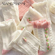 XIANG NIAN NI Socks medium barrel white ins tide Japanese JK socks pink