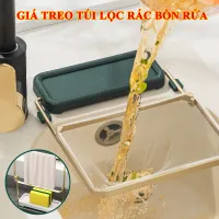 Giá Treo Túi Lọc Rác Bồn Rửa Kết Hợp Để Đồ Rửa Chén Bát Ngăn Tắc Nghẽn