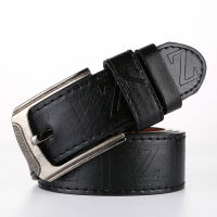Luxury Men High-End Leisure Belt 3.8cm Alloy Pin Buckle Fashion PU Leather Male Belts Smooth Belts For Jeans Business Waistband