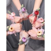 [COD] 1 bridesmaid wrist flower bride wedding sister group hand forest Korean style beautiful super fairy bracelet