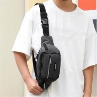 QianXing Shop Fashion Mens Diagonal Bag Waist Bag Large-capacity Casual Sports Bag Messenger Backpack Multi-functional Shoulder Bag