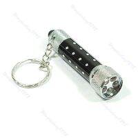 Ultra bright Mini 5 LED Flashlight Torch Key Chain Key Ring Keychain Black