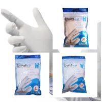 HYCARE Sense Examination Gloves ถุงมืออนามัย ไฮแคร์เซนส์ มีแป้ง ผิวเรียบ 10 ชิ้น 1 แพ็ค