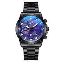 ⌚นาฬิกาสแตนเลสควอตซ์นาฬิกาโครโนกราฟ สปอร์ตสำหรับผู้ชาย Relogio Masculino แฟชั่นใหม่