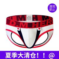 Clearance D.M male underwear low waist sexy driving license pure color thong