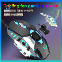 พัดลมระบายความร้อนการเขียนโปรแกรมแบบมาโครเมาส์สำหรับเล่นเกมส์เกม Rgb Mouse Komputer แข่งขัน