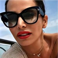 【CC】 2023 New Fashion Brand Designer Sunglasses Female Gradient Points Glasses Big Oculos Feminino De Sol UV400