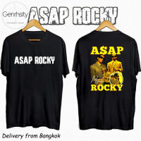 เสื้อยืด Asap Rocky oversize White Tee เท่ๆ เสื้อวง ยืดวินเทจ พิมพ์ลาย Cotton ผ้าบาง ระบายอากาศได้