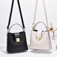 2023 High Quality Solid Color PU Leather Womens Bucket Handbag Ladys Shoulder Bags nd Designer Female Cross Body Bag