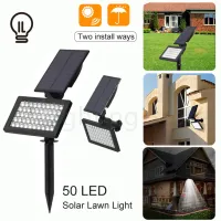 ILT 50LED โคมไฟโซล่าเซล ไฟปักสนามโซล่า ไฟโซล่าเซล ไฟโซล่าเซลล์ solar light แสงสีเหลือง สีขาว ไฟสปอตไลท์ ไฟกันน้ำกลางแจ้งIP67 กันฝุ่น ใช้พลังงานแสงอาทิตย์ ไฟโซล่าเซลถนน โคมไฟถนน