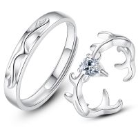 [COD] deer has you simple diamond-encrusted rings version of a pair for men and women wedding boyfriend girlfriend gifts