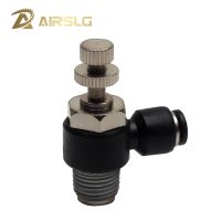 10PCS/Lot Free shipping Pneumatic fitting SL6 1 1/8 quot; 6mm Throttle valve pressure reduce control regulating SL4 M5 4 01 6 M5 8 01