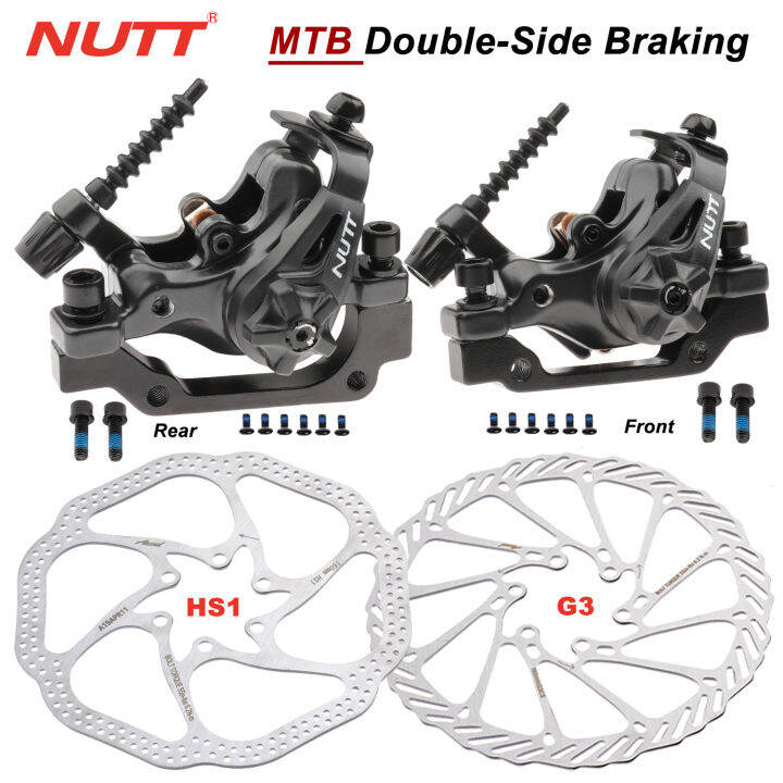 nutt-mechanical-ดิสก์เบรกสำหรับ-mtb-จักรยานด้านหน้าและด้านหลังคาลิปเปอร์เบรค-bmx-ชิ้นส่วนจักรยานเสือภูเขา160มิลลิเมตร180มิลลิเมตร