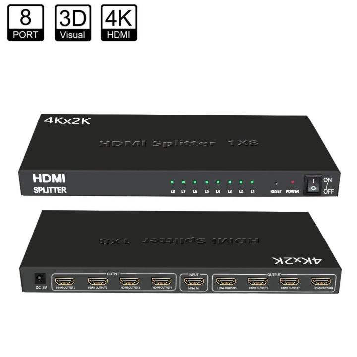 hdmi-splitter-1-in-8-out-belfen1x8-1080p-v1-4-certified-powered-hdmi-splitter-with-full-ultra-hd-4k-2k-and-3d-resolutions