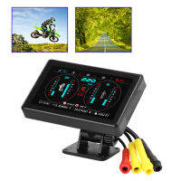 เครื่องบันทึกการขับขี่รถจักรยานยนต์ Dual Lens LCD แสดงผล GPS Speedometer Overspeed Alarm IP67 Waterproof Multifunction