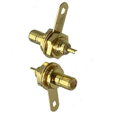 1pcs Connector SMB Male Plug Nut Bulkhead Solder Panel Mount RF Coaxial Adapter Straight New Brass Wire Terminal