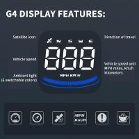 Speedometer สำหรับรถยนต์ Mph Heads Up Display สำหรับรถยนต์ Digital GPS Speedometer พร้อม Speedup Test ke Test Overspeed Alarm LED