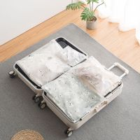 【CW】☎ﺴ  Storage Organizer Frosted Plastic Luggage Partition Lock