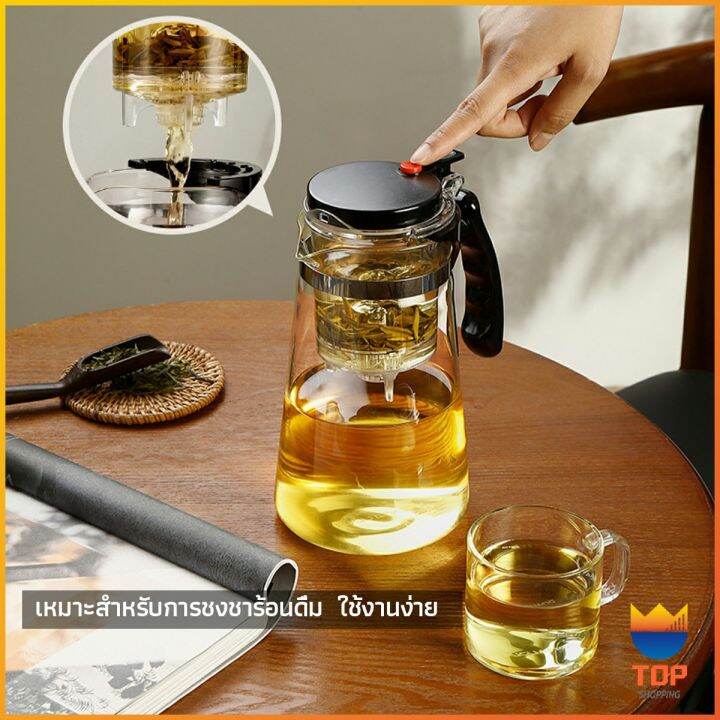 top-กาน้ำชา-ง่ายต่อการพกพา-กาต้มน้ำเย็น-ปริมาตร-500ml-900-ml-glass-teapot