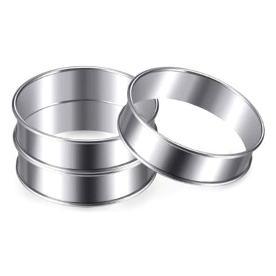 10 Pcs Double Rolled Tart Rings Stainless Steel Muffin Rings Crumpet Rings Round Tart Rings for Home Food Baking Tools