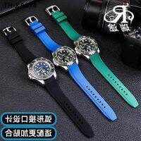 Compatible with black and green ghost the same style curved interface silicone watch strap Mens