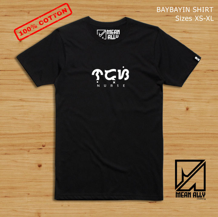 Nurse Baybayin Shirt Mean Ally Clothing | Lazada PH