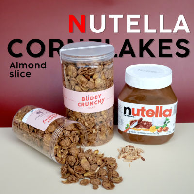 Nutella Almoond Cornflakes คอนเฟลก นิวเทลล่า อัลมอน | Buddycrunchy.bake