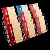 Acrylic Book Display Stand For A5 Ledger Display Rack Ladder Supermarket Stationery Store Book Notebook Display Magazine Holder