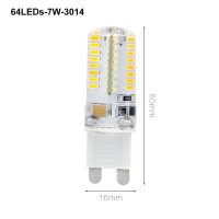 หลอดไฟ LED 7W 8W 10W หรี่แสงได้12W G9ไฟ LED 220V 230V Corn SMD 48 64 104 LED 152มุม Lampu Gantung Kristal